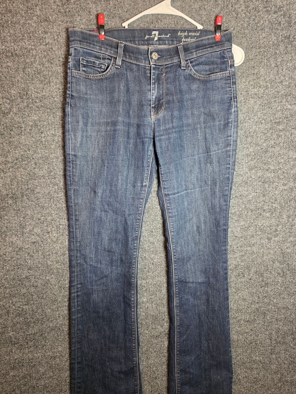 7 For All Mankind Jeans Womens 28 High Waist Bootcut Dark Wash Stretch Denim